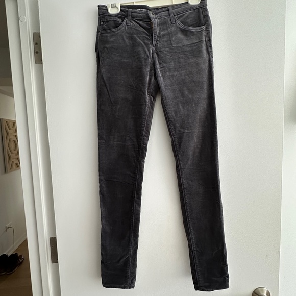AG Jeans Grey Velvet Legging Super Skinny Ankle Jeans - Picture 3 of 8